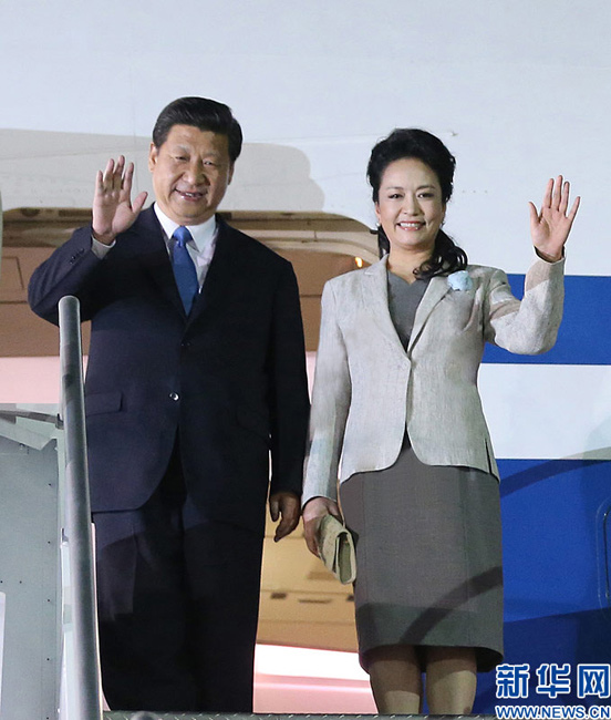 6月2日,国家主席习近平乘专机抵达圣何塞,开始对哥斯达黎加进行国事访问。兰红光 摄 图片来源:新华网