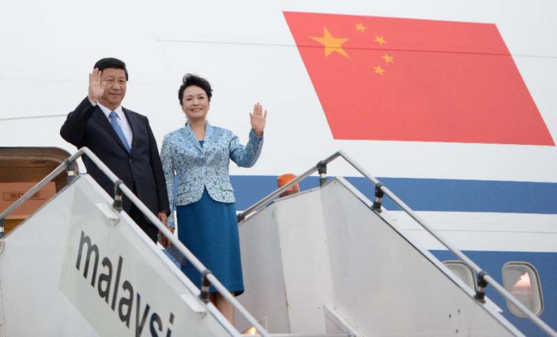 10月3日,国家主席习近平抵达吉隆坡,开始对马来西亚进行国事访问。 新华社记者马占成摄 图片来源:新华网