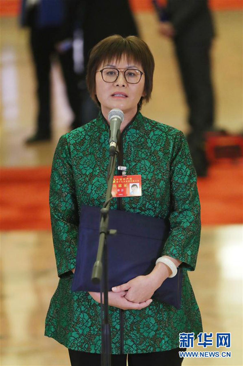 圖：邵芸代表接受採訪