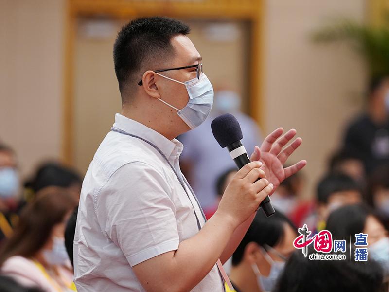 中央廣播電視總台記者提問。中國網 鄭亮