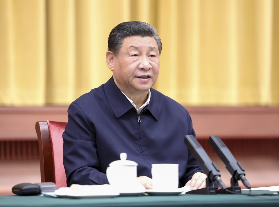 2024年3月20日下午,中共中央总书记、国家主席、中央军委主席习近平在湖南省长沙市主持召开新时代推动中部地区崛起座谈会并发表重要讲话。新华社记者 鞠鹏 摄